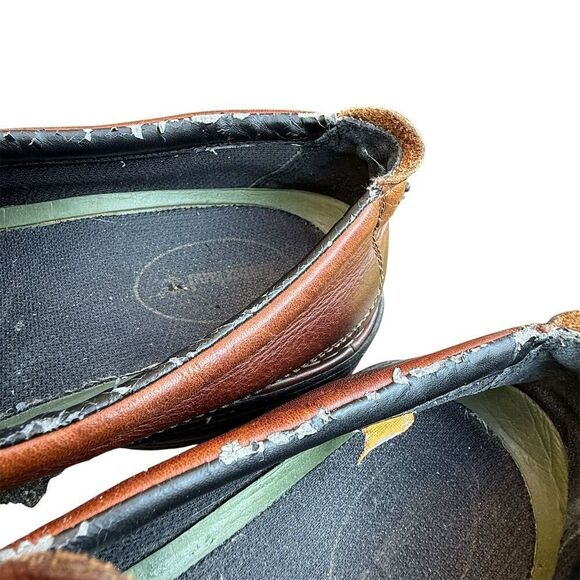 Timberland Brown Leather Slip-On Loafers Driving Shoes Men's Size 10 M - Picture 9 of 12